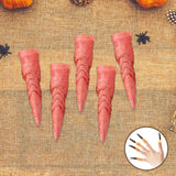 Maxbell 5 Pieces Witch Nails Fake Witch Fingers for Dress up Masquerade Role Playing Bloody