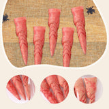 Maxbell 5 Pieces Witch Nails Fake Witch Fingers for Dress up Masquerade Role Playing Bloody