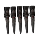 Maxbell 5 Pieces Witch Nails Fake Witch Fingers for Dress up Masquerade Role Playing Black