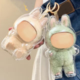Maxbell Showcase Scratch Resistant Hanging Hole Clear Protective Case for Plush Doll 7.5cmx9.2cm