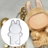 Maxbell Showcase Scratch Resistant Hanging Hole Clear Protective Case for Plush Doll 7.5cmx9.2cm
