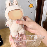 Maxbell Showcase Scratch Resistant Hanging Hole Clear Protective Case for Plush Doll 7.5cmx9.2cm