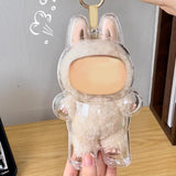 Maxbell Showcase Scratch Resistant Hanging Hole Clear Protective Case for Plush Doll 7.5cmx9.2cm