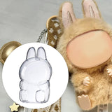 Maxbell Showcase Scratch Resistant Hanging Hole Clear Protective Case for Plush Doll 5.5cmx7.5cm