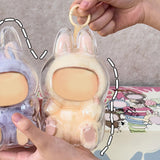 Maxbell Showcase Scratch Resistant Hanging Hole Clear Protective Case for Plush Doll 5.5cmx7.5cm
