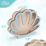 Maxbell Seashell Display Box Desktop Piggy Bank Stones Collectible Storage Container