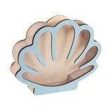 Maxbell Seashell Display Box Desktop Piggy Bank Stones Collectible Storage Container