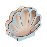 Maxbell Seashell Display Box Desktop Piggy Bank Stones Collectible Storage Container