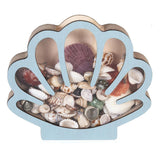 Maxbell Seashell Display Box Desktop Piggy Bank Stones Collectible Storage Container