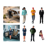 Maxbell Diorama 1/64 People Figurine Props Street People Figure for Desktop Ornament Style A