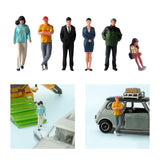 Maxbell Diorama 1/64 People Figurine Props Street People Figure for Desktop Ornament Style A