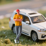 Maxbell Diorama 1/64 People Figurine Props Street People Figure for Desktop Ornament Style B