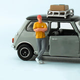 Maxbell Diorama 1/64 People Figurine Props Street People Figure for Desktop Ornament Style B