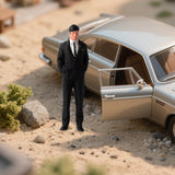 Maxbell Diorama 1/64 People Figurine Props Street People Figure for Desktop Ornament Style C
