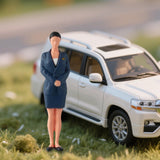Maxbell Diorama 1/64 People Figurine Props Street People Figure for Desktop Ornament Style D