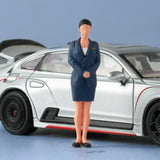 Maxbell Diorama 1/64 People Figurine Props Street People Figure for Desktop Ornament Style D