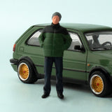 Maxbell Diorama 1/64 People Figurine Props Street People Figure for Desktop Ornament Style E