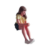 Maxbell Diorama 1/64 People Figurine Props Street People Figure for Desktop Ornament Style F