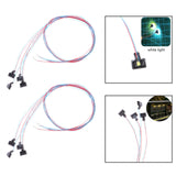 Maxbell 4Pcs Miniature Pillar Light Decor Outdoor Lighting Model for DIY Scene House White Light