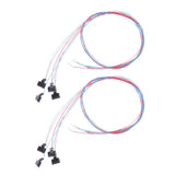 Maxbell 4Pcs Miniature Pillar Light Decor Outdoor Lighting Model for DIY Scene House White Light