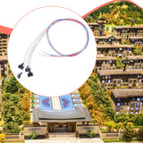 Maxbell 4Pcs Miniature Pillar Light Decor Outdoor Lighting Model for DIY Scene House White Light