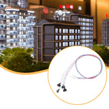 Maxbell 4Pcs Miniature Pillar Light Decor Outdoor Lighting Model for DIY Scene House White Light