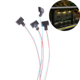 Maxbell 4Pcs Miniature Pillar Light Decor Outdoor Lighting Model for DIY Scene House Warm White Light