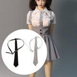 Maxbell 1/6 Scale Tie Womens Necktie for 12'' Female Doll Action Figures Accessories black