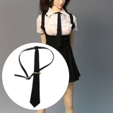 Maxbell 1/6 Scale Tie Womens Necktie for 12'' Female Doll Action Figures Accessories black