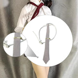 Maxbell 1/6 Scale Tie Womens Necktie for 12'' Female Doll Action Figures Accessories gray