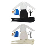 Maxbell 1/6 Scale Female Clothes Stylish Costume Miniature Doll Clothing File Folder Black white