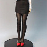 Maxbell 1/6 Scale Female Clothes Stylish Costume Miniature Doll Clothing File Folder Black white