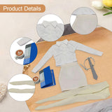 Maxbell 1/6 Scale Female Clothes Stylish Costume Miniature Doll Clothing File Folder Apricot white