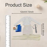 Maxbell 1/6 Scale Female Clothes Stylish Costume Miniature Doll Clothing File Folder Apricot white