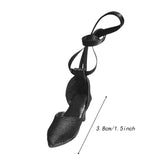 Maxbell High Heel Shoes Fashion Lace up Heels for 1/6 Female Action Figures Dress up black