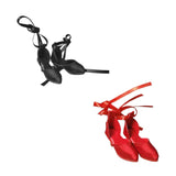 Maxbell High Heel Shoes Fashion Lace up Heels for 1/6 Female Action Figures Dress up black