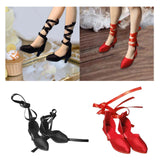 Maxbell High Heel Shoes Fashion Lace up Heels for 1/6 Female Action Figures Dress up black