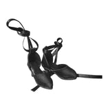 Maxbell High Heel Shoes Fashion Lace up Heels for 1/6 Female Action Figures Dress up black