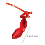 Maxbell High Heel Shoes Fashion Lace up Heels for 1/6 Female Action Figures Dress up red
