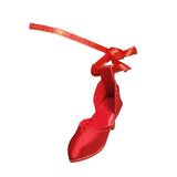 Maxbell High Heel Shoes Fashion Lace up Heels for 1/6 Female Action Figures Dress up red