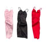 Maxbell 1/6 Scale Female Clothes Doll Outfit Costume Sleeveless Club Night Out Dress Pink