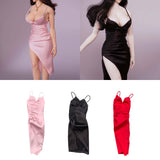 Maxbell 1/6 Scale Female Clothes Doll Outfit Costume Sleeveless Club Night Out Dress Pink