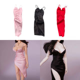 Maxbell 1/6 Scale Female Clothes Doll Outfit Costume Sleeveless Club Night Out Dress Pink
