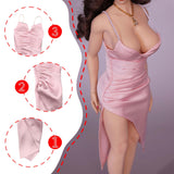 Maxbell 1/6 Scale Female Clothes Doll Outfit Costume Sleeveless Club Night Out Dress Pink