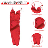 Maxbell 1/6 Scale Female Clothes Doll Outfit Costume Sleeveless Club Night Out Dress Dark Red