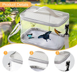 Maxbell Butterfly Habitat Cage Portable Outdoor Butterfly Cage for Indoor Yard Plant Grey