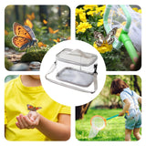 Maxbell Butterfly Habitat Cage Portable Outdoor Butterfly Cage for Indoor Yard Plant Grey