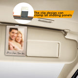 Maxbell Car Sun Visor Photo Holder Picture Frame for Wife Mom Great Gift for Drivers Style A