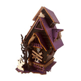 Maxbell DIY Spook House Puzzles Wooden Halloween Decor for Table Cabinet Bookshelf