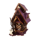 Maxbell DIY Spook House Puzzles Wooden Halloween Decor for Table Cabinet Bookshelf